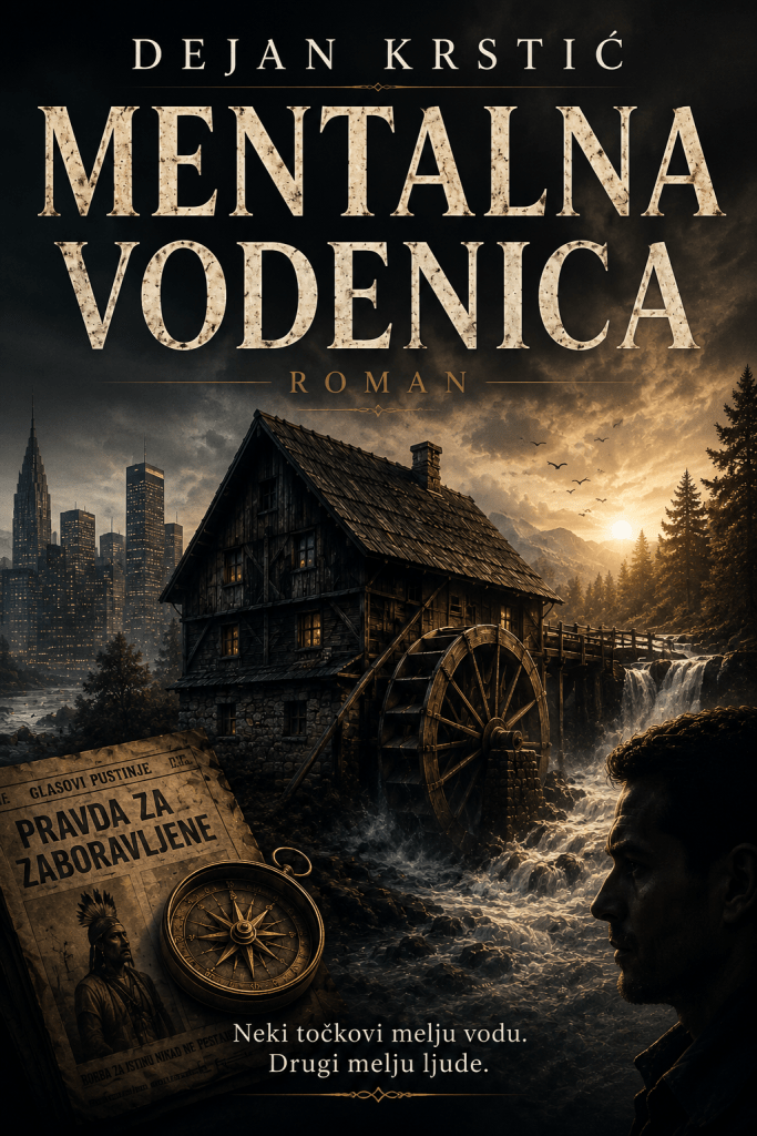 Korica romana Mentalna vodenica, Dejan Krstić

